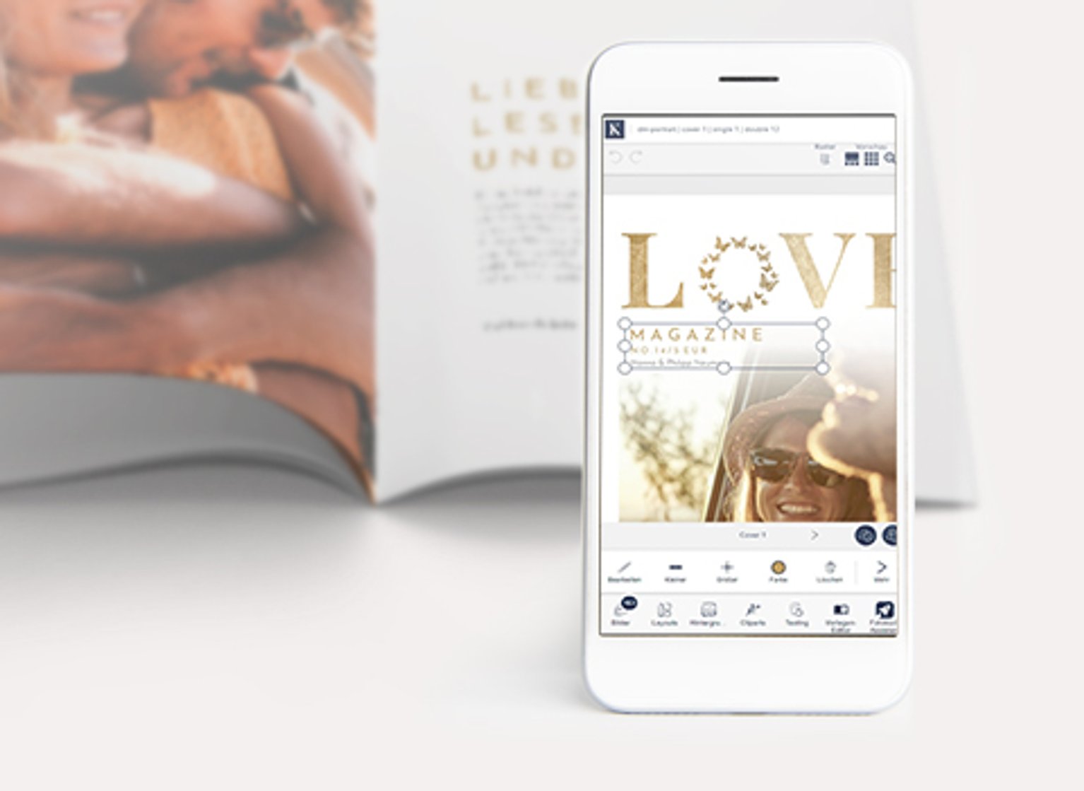 Persönliche Hochzeitszeitungen online gestalten