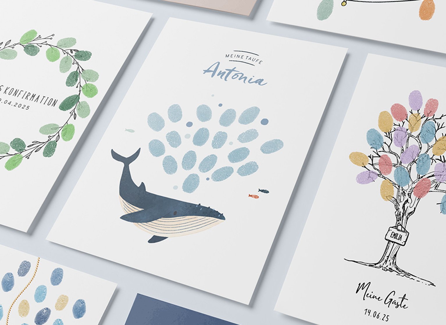 Fingerabdruckleinwände - für jeden Anlass das passende Design