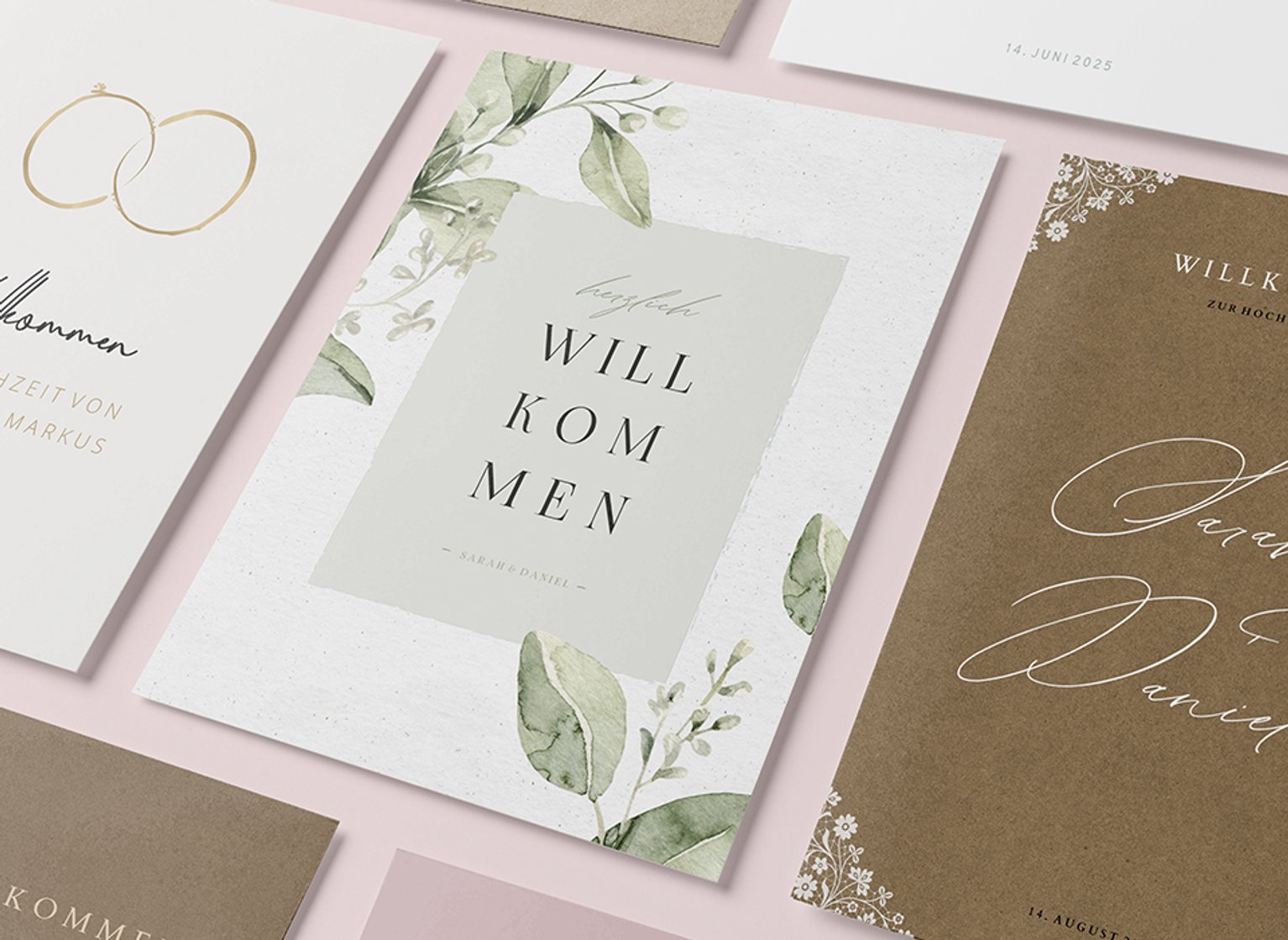 Willkommensschild Hochzeit