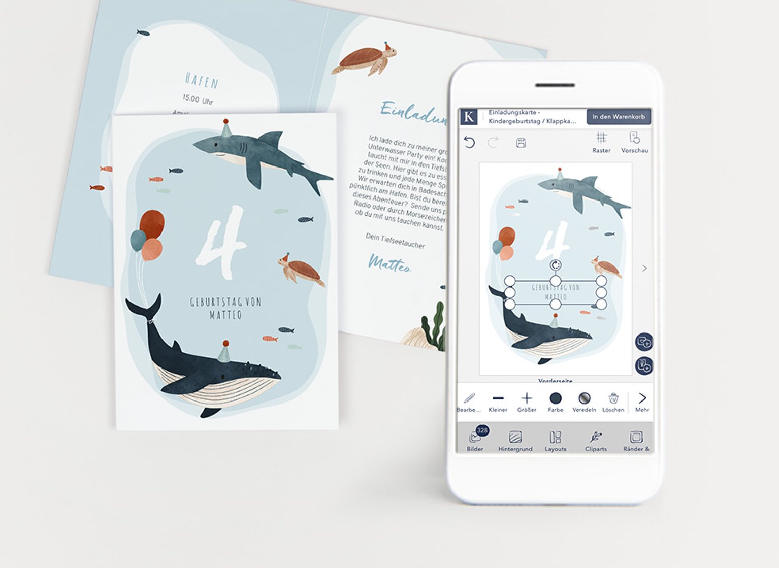 Individuelle Karten für Kindergeburtstage gestalten