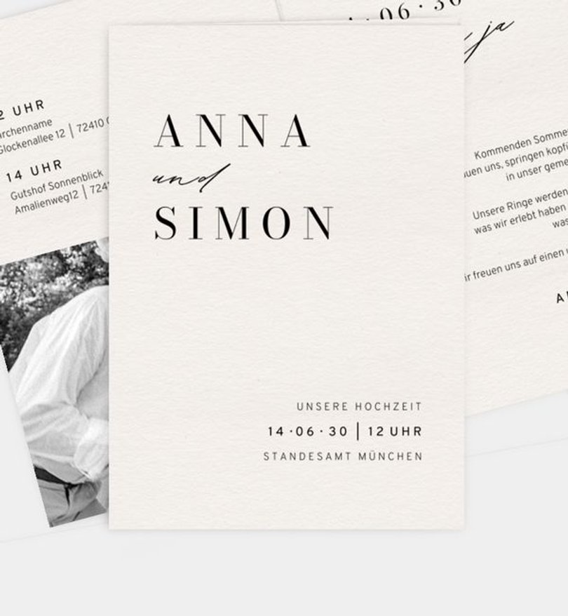 Einladungskarte Hochzeit Ease