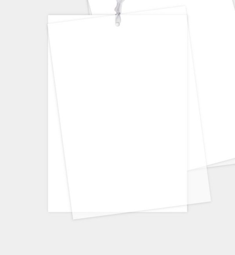 Einladungskarte Allgemein Postkarte hoch mit Transparentpapier