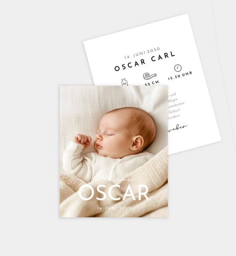 Geburtsanzeige Geburt Benvenuto