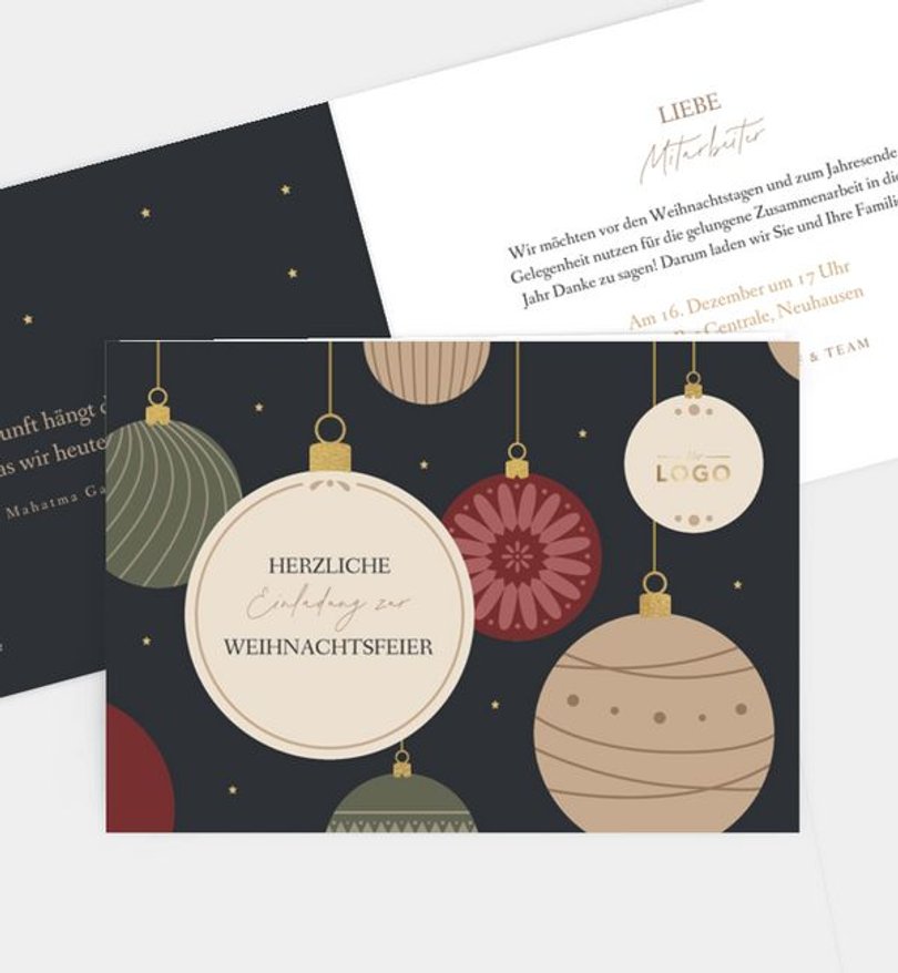 Weihnachtsfeier Weihnachtsfeier Christbaumkugeln