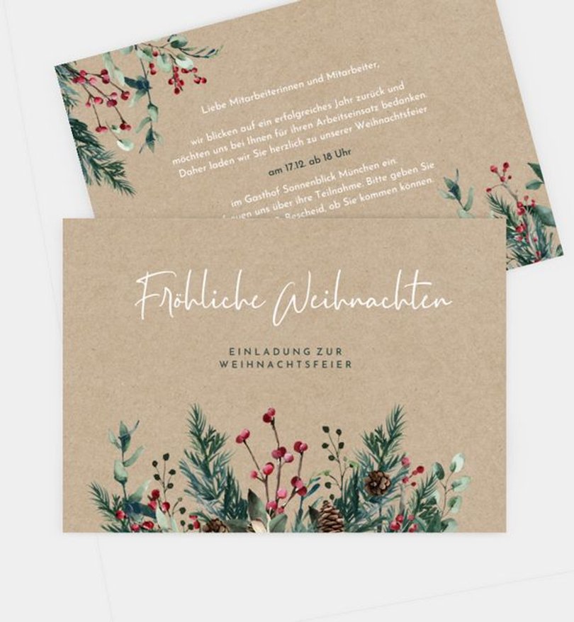 Weihnachtsfeier Weihnachtsfeier Crafty green · Vintage