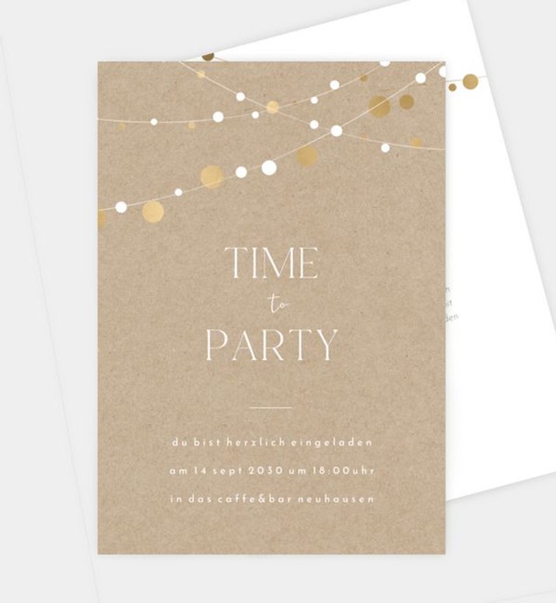 Einladungskarte Party Party Girlande