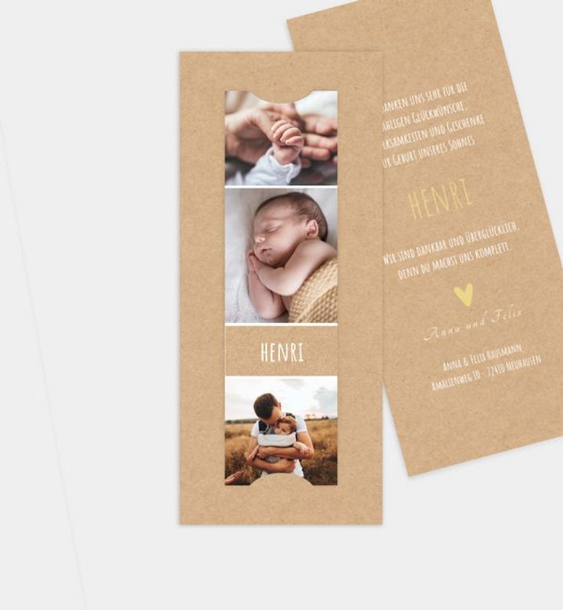 Geburtsanzeige Geburt Vintage Love · Crafty