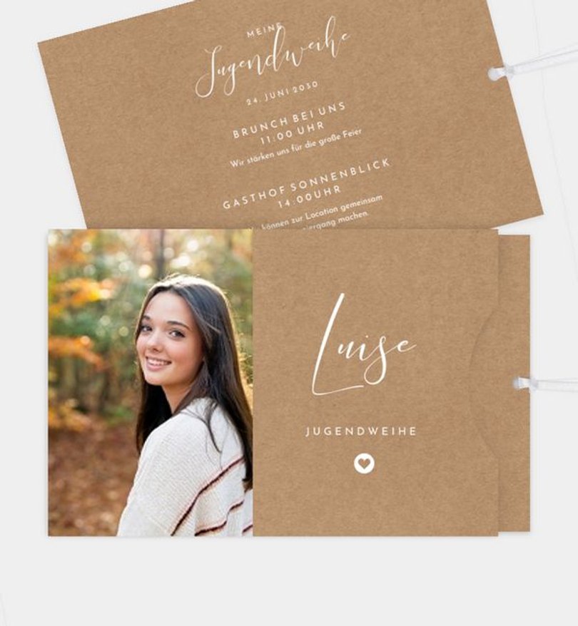 Einladungskarte Jugendweihe Crafty & easy