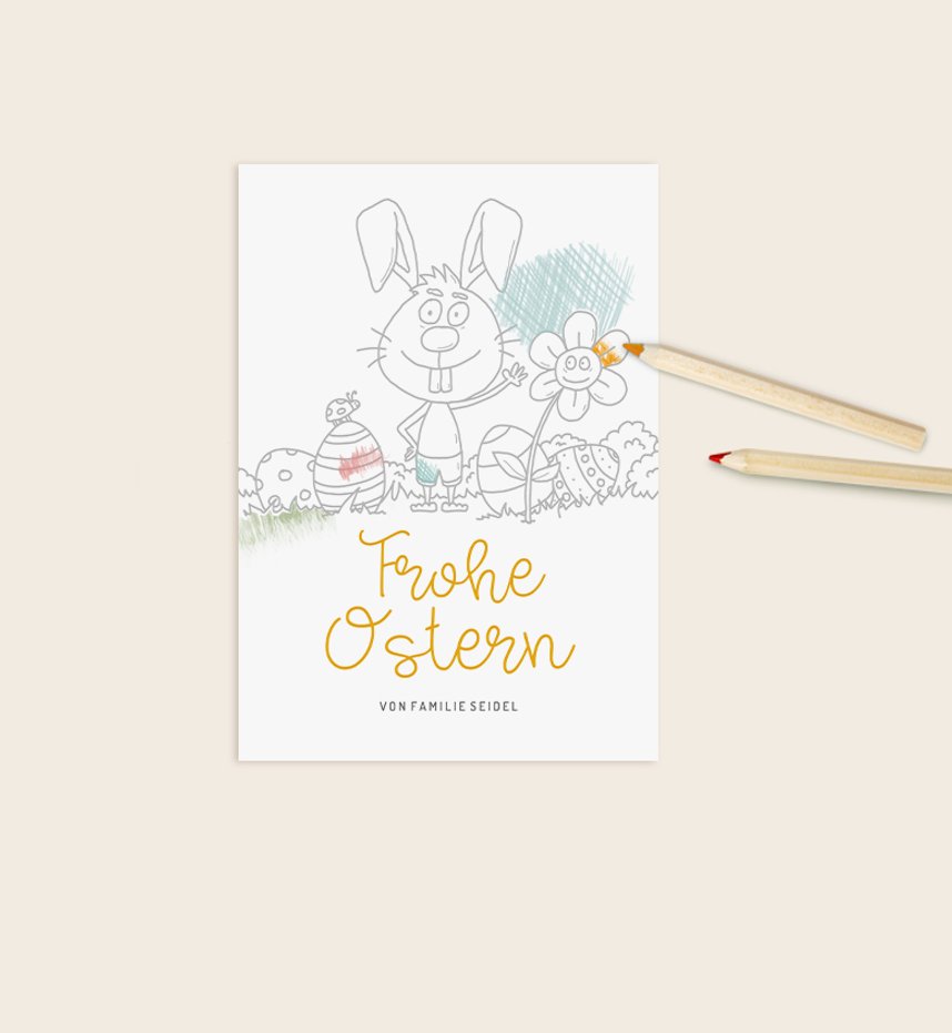 Ausmalkarten zu Ostern