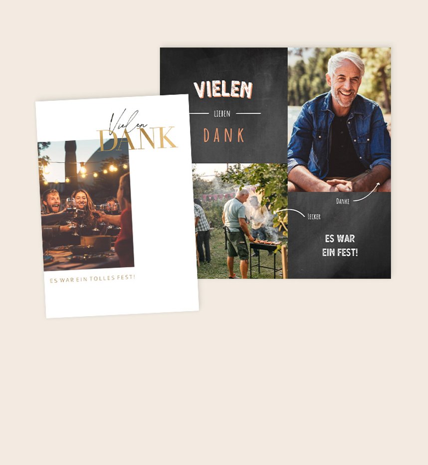 Dankeskarten zum Geburtstag