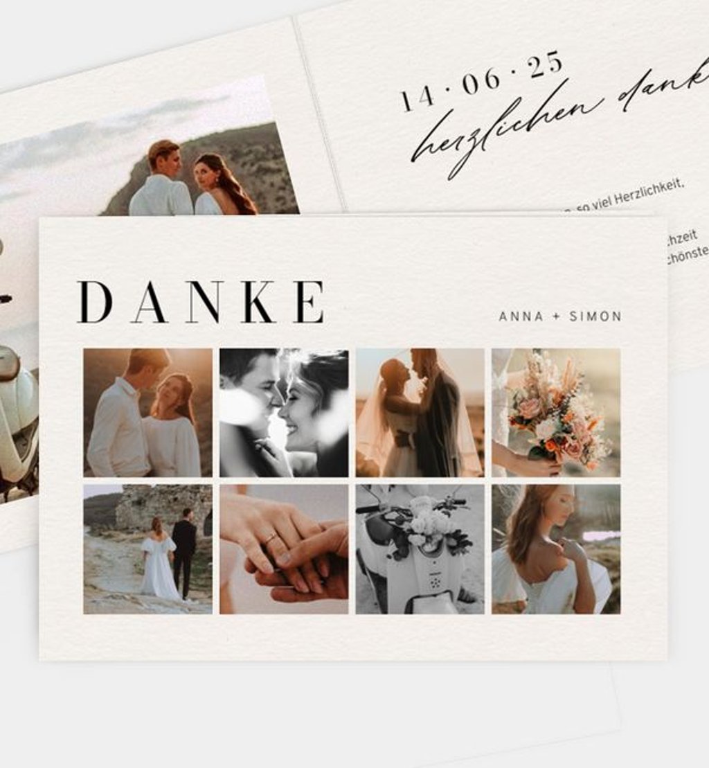 Dankeskarte Hochzeit Ease