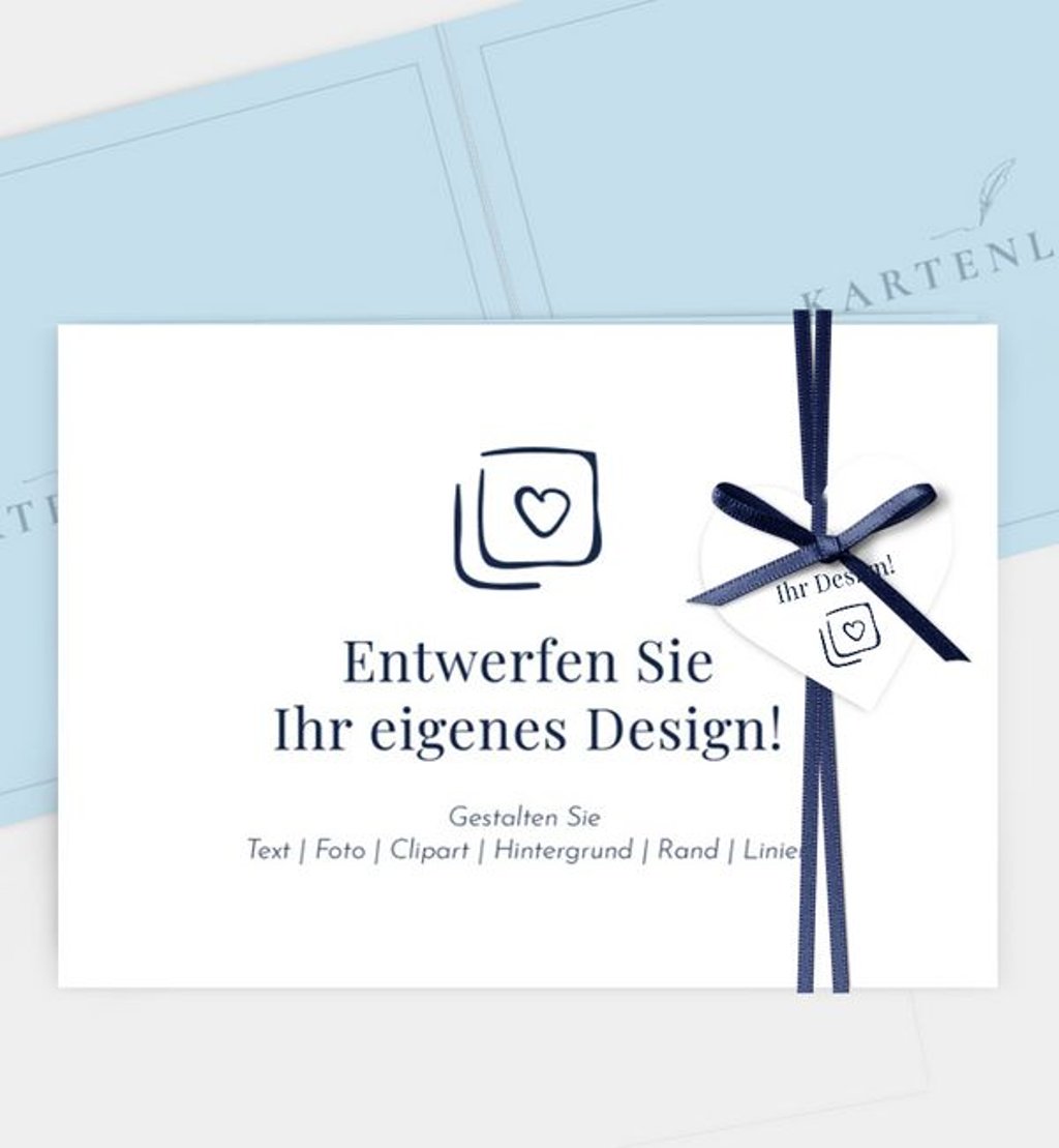 Dankeskarte Silberhochzeit Blanko Design