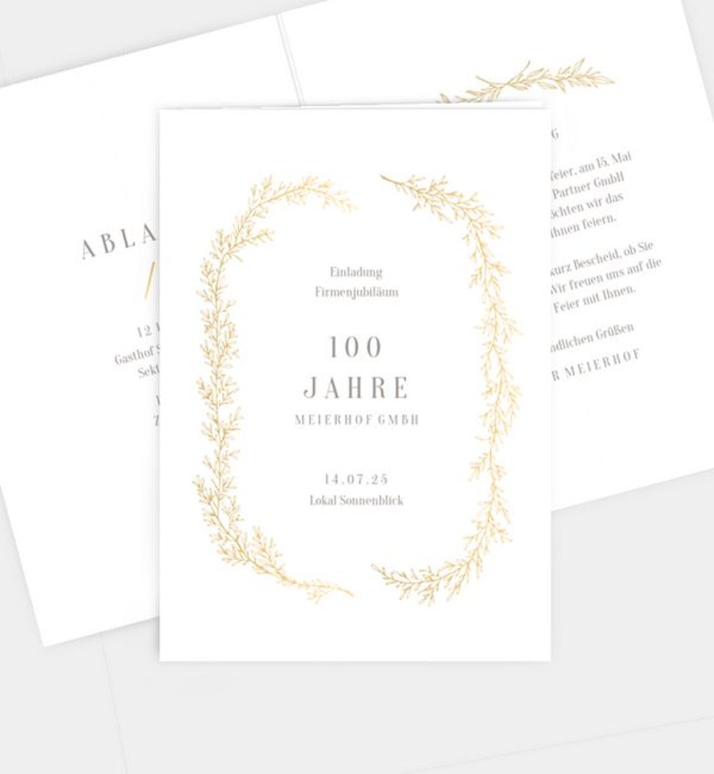Einladungskarte jubilaeum/einladungskarte/occasion Elegant Branches