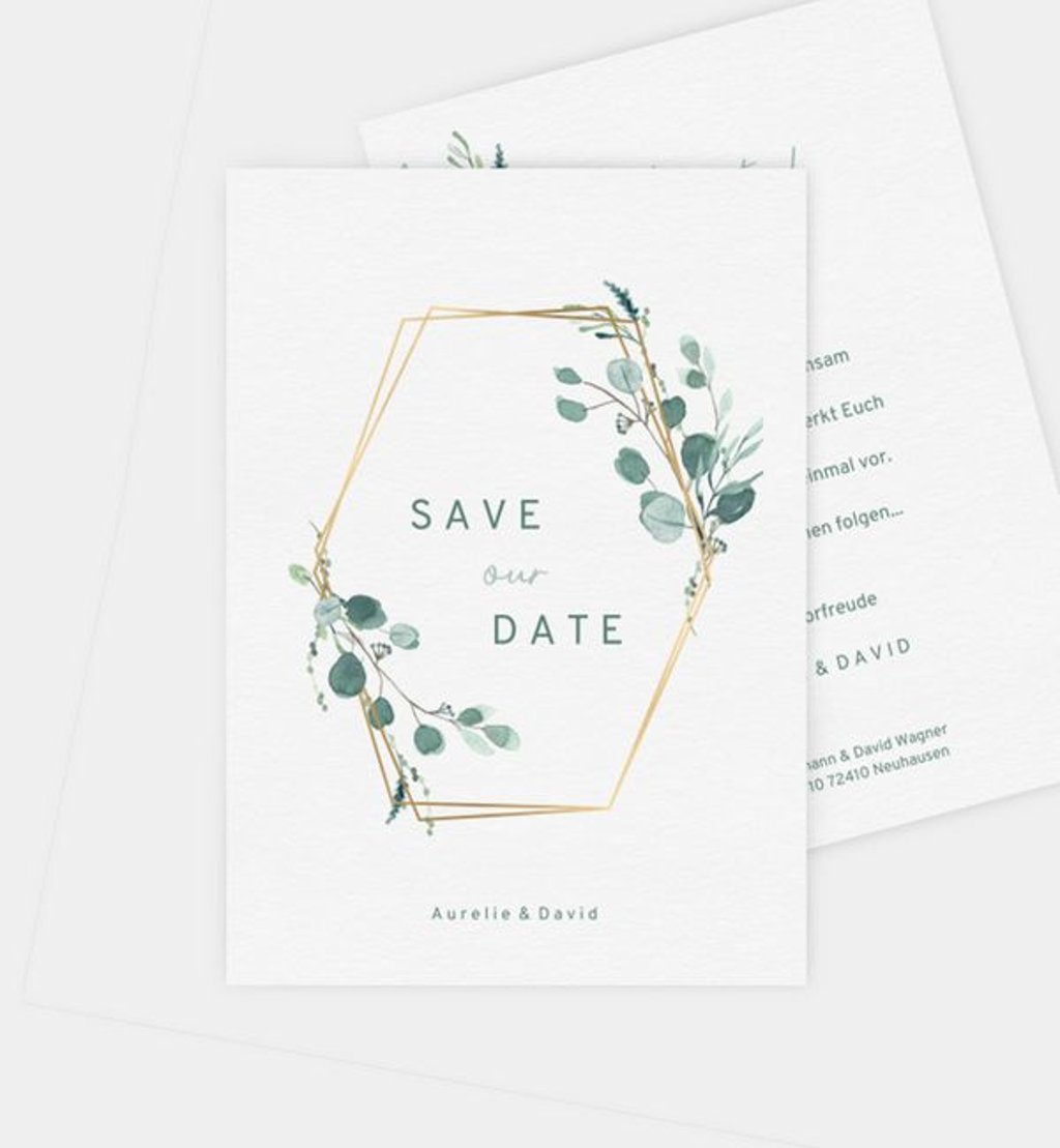 Save-The-Date Karte Hochzeit Sommerduft